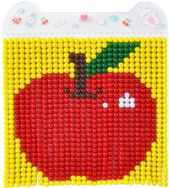타미나요 레트로 DIY 비즈발 8mm 구슬 900개 비즈커튼 만들기 세트, 사과, 1세트