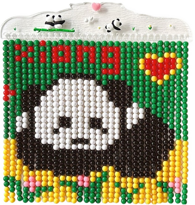 타미나요 레트로 DIY 비즈발 8mm 구슬 900개 비즈커튼 만들기 세트, 판다, 1세트