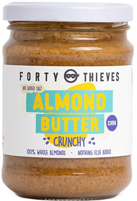 FORTY THIEVES 顆粒杏仁抹醬, 1罐, 235g