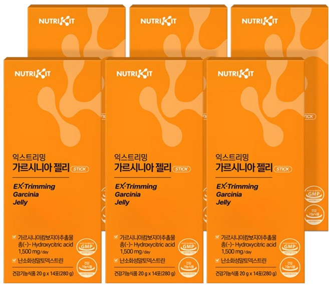 NUTRIKIT 極限藤黃果美體果凍條 14條入, 6盒, 280g