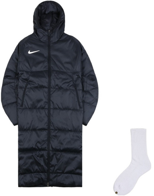 나이키 남성용 써마 핏 아카데미 프로 롱패딩 FD7709-010 + 웰던 양말 세트
