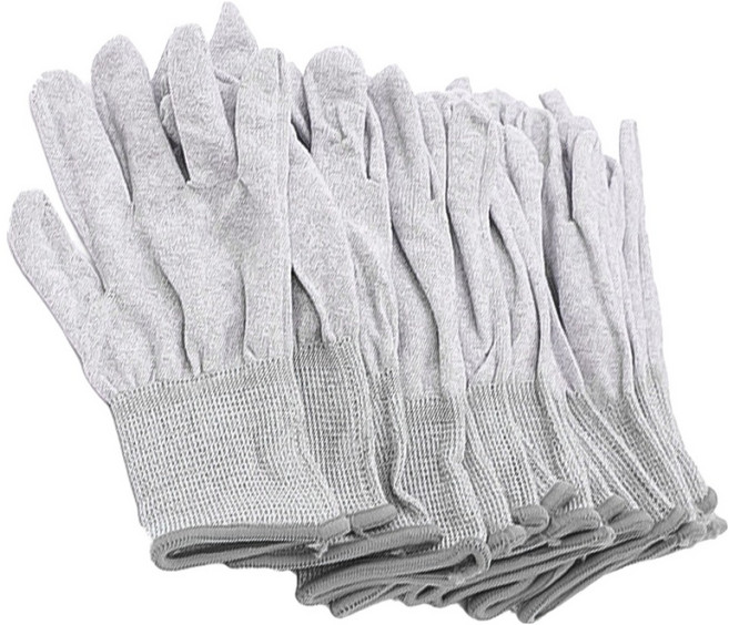 JIAHON 嘉鴻牌 碳纖維手套芯/合手型棉紗加碳纖維絲手套 L, 10套, 灰色