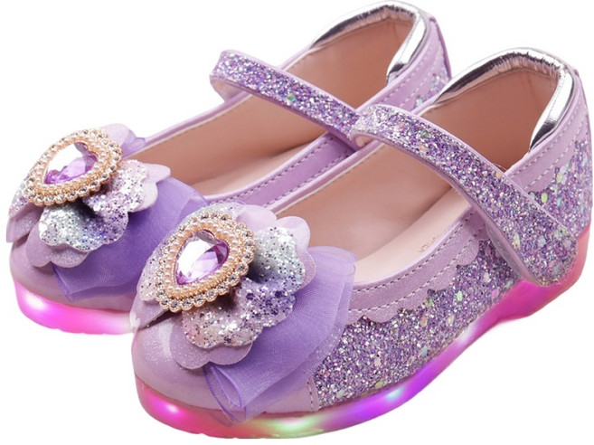 풋풋 아동용 하트젤리펄 LED 구두
