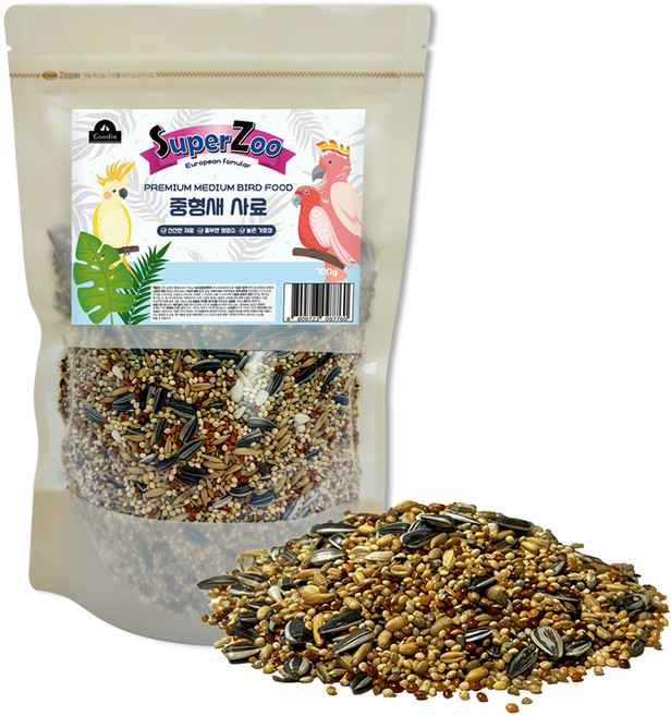슈퍼주 중형새 사료, 700g, 1개