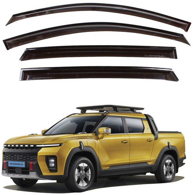 리드홈 스모그 차량용 썬바이저 4p, KGM 무쏘 EV 전기, 투명블랙