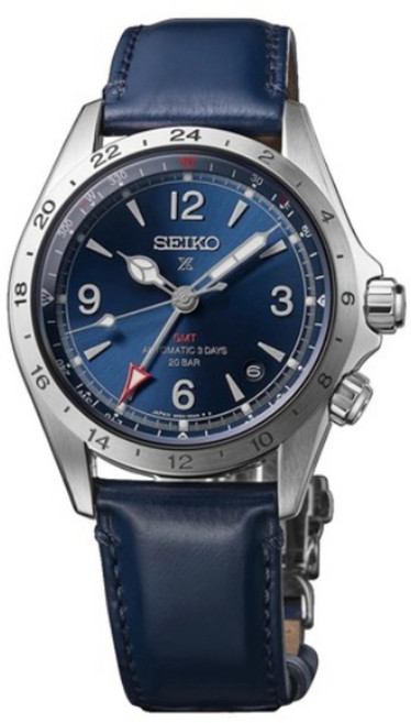 SEIKO 精工 Prospex 110週年 三日鍊GMT潛水機械皮革款男錶