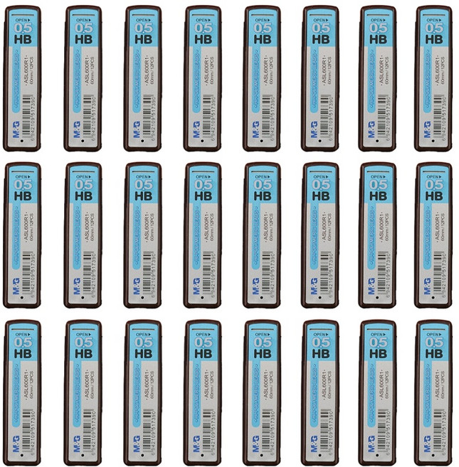 엠앤지 하이 폴리머 샤프심 HB, 24개, 0.5mm