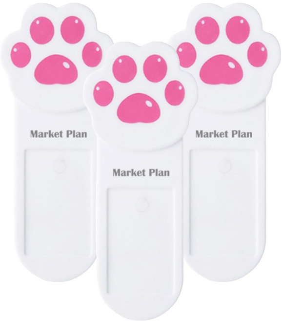 마켓플랜 냥젤리 위생 변기 손잡이 3p, 화이트