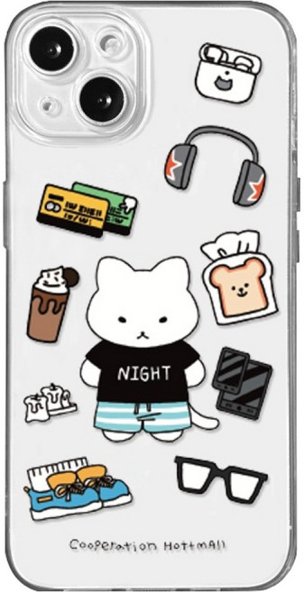 hottmall 宅女貓咪印花手機殼 MOA0984