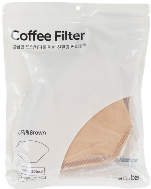 아쿠바 커피필터 브라운 4~7인용 U103, 1개, 100개입