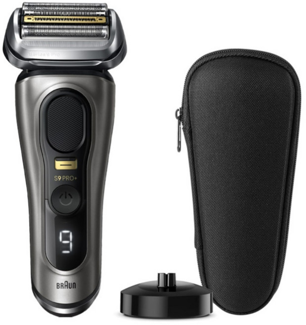 BRAUN 百靈 旗艦9系PRO+ 電動刮鬍刀 附旅行收納盒 + 充電座, 9515s, 霧面銀