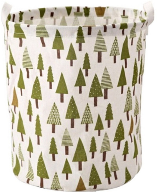 디오셀 패브릭 접이식 원형 장난감 빨래 바구니, 트리