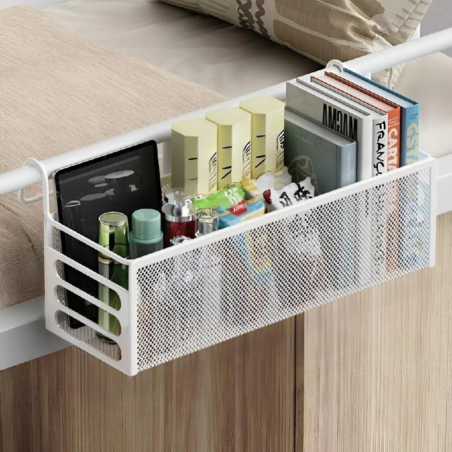 파르바 침대 옆 수납 정리 걸이형 행거 대형, 화이트, 1개