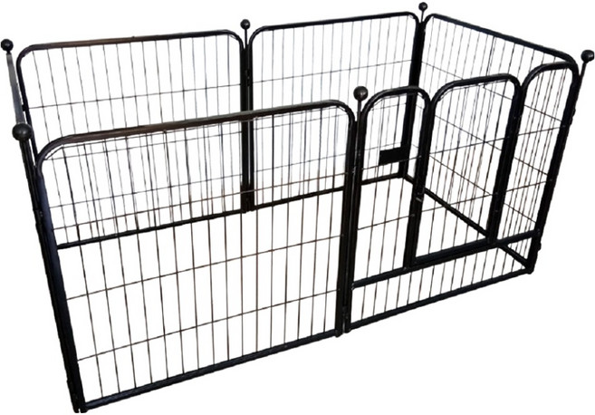 彬彬小舖 寵物圍欄6件組 自由組裝, 黑色, 1組