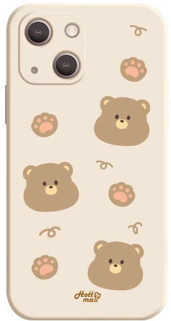 핫티몰 곰돌이 푸미 발자국 휴대폰 케이스