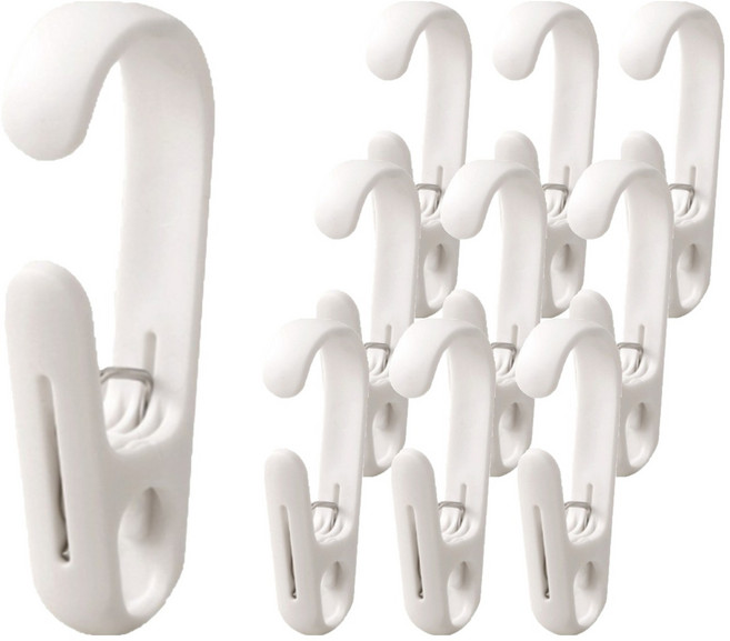 디오셀 후크 빨래집게, 화이트, 10개