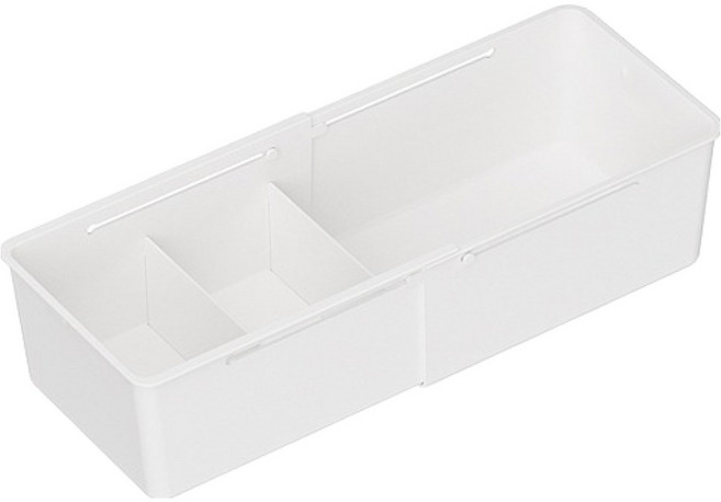 디오셀 길이조절 서랍 정리함, 화이트, 1개