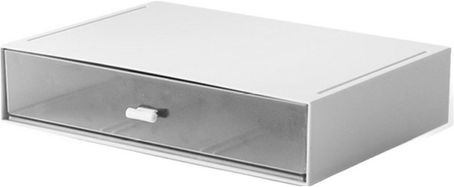 디오셀 탁장용 멀티 미니수납함 1구, 화이트 + 투명, 1개