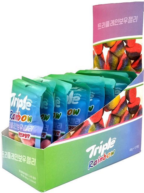 트리플 레인보우 젤리 12개입, 960g, 1개
