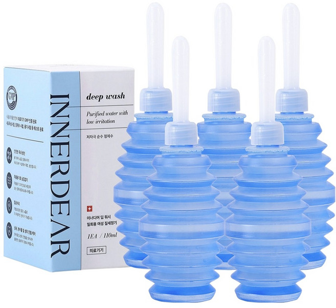 이너디어 딥워시 질세정기 여성청결제, 5개, 110ml