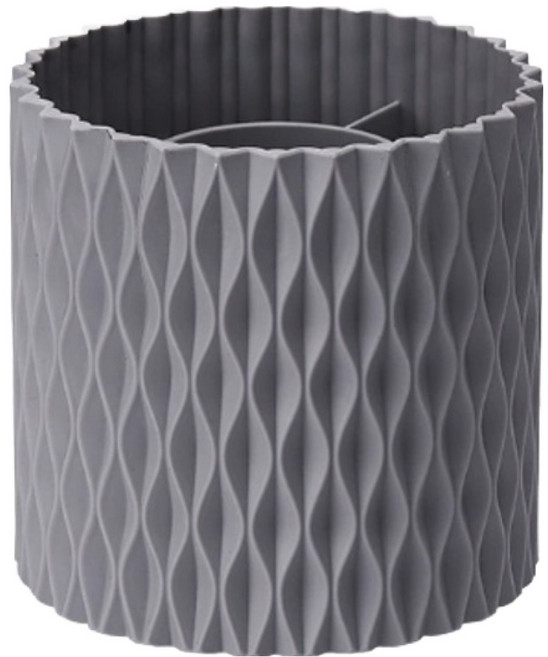 홈블리데이 웨이브패턴 인테리어 브러쉬 스탠드 케이스, 그레이, 1개