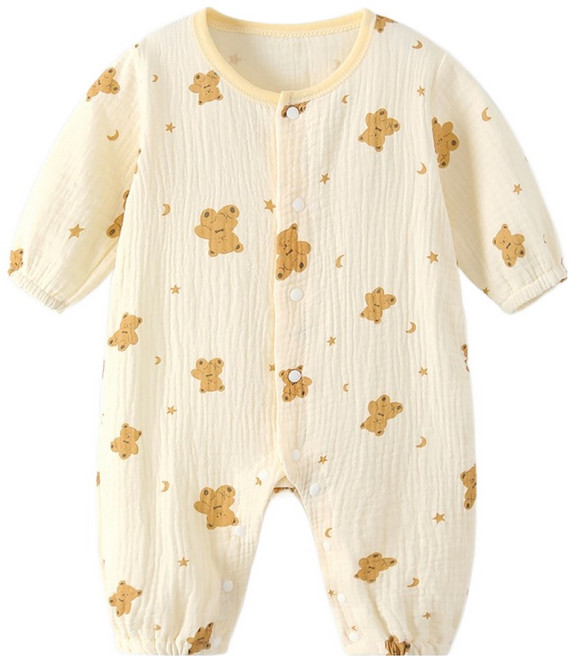 베베니즈 소프트순면 거즈 긴팔우주복