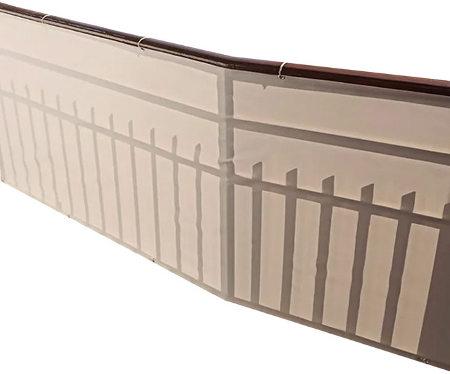 21C Trend Shield Guard 隱私保護 陽台遮蔽網 露台 屋頂 欄杆 住宅 圍牆 遮蔽幕 戶外 柵欄 遮陽網, 1個, 深米色