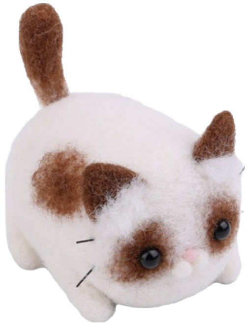 심플라인 양모펠트강아지 고양이 패밀리 DIY 키트 세트, 샴고양이, 1세트