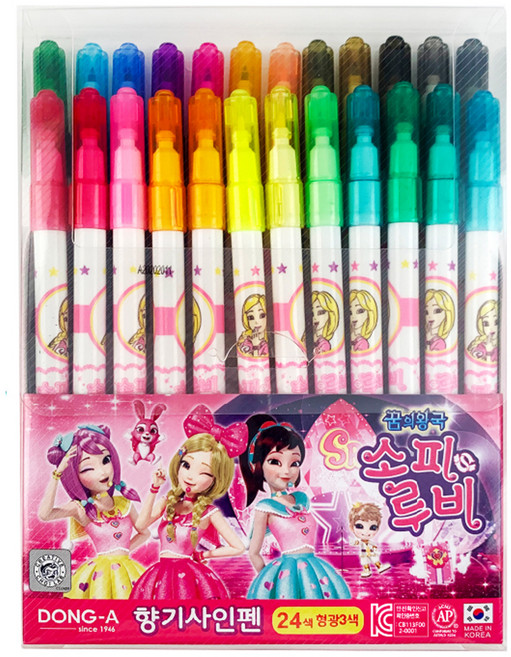 동아 소피루비 향기 사인펜, 24색, 1개