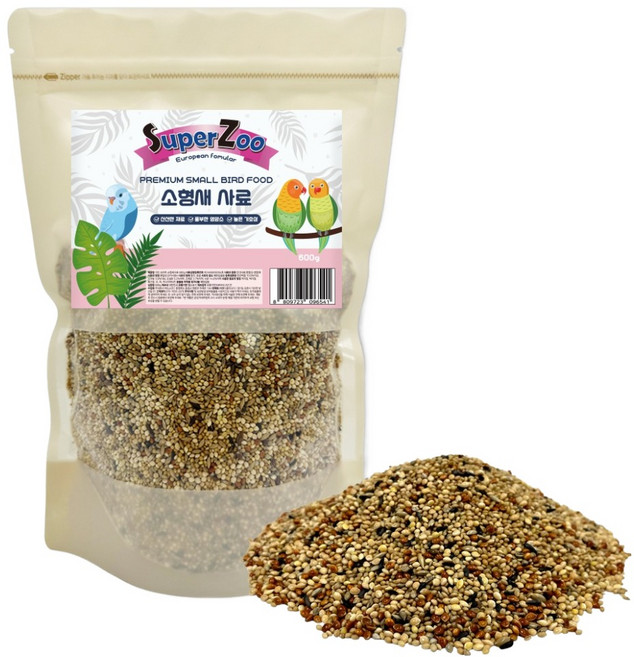 구딘 조류 슈퍼주 프리미엄 소형새 사료, 1개, 600g