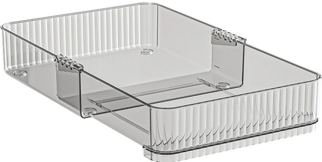 쏠라프 길이조절 다용도 수납정리 트레이 L, 투명, 1개