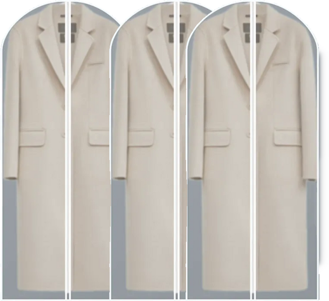 아이디어룸 겨울 코트 양복 지퍼 옷보관 커버, 3개입, 1개