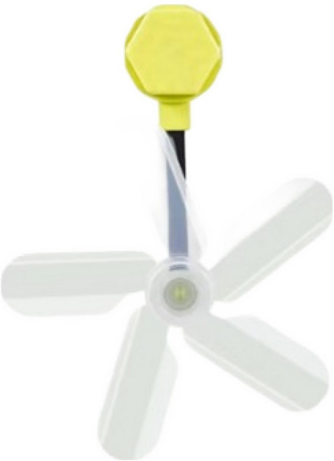 해피소소 에어컨 바람 송풍을 멀리 멀리 날개 팬, 1개, 옐로우