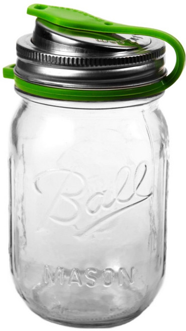 Ball 梅森 隨行玻璃梅森罐 窄口徑 綠色 32oz, 1組, 950ml