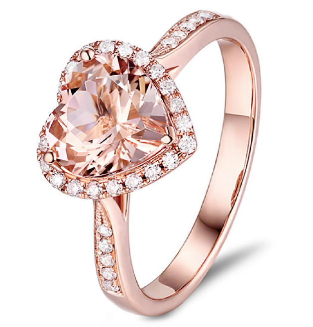 Sayaka 紗彌佳 純粹的愛滿鑽環繞心型鑲鑽戒指