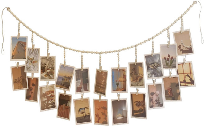 사인포스트 미니 우드 클립 22p 사진장식줄 E타입, E타입-22p