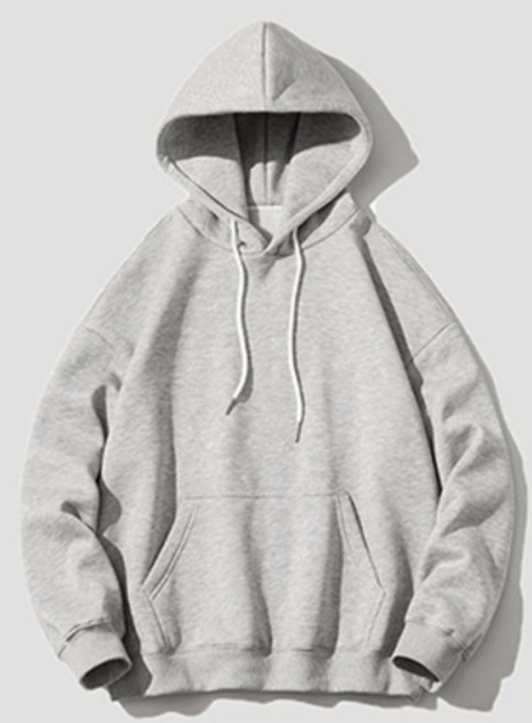 구디프 남녀공용 무지 단색 캐주얼 기본 데일리 빅사이즈 루즈핏 후드티