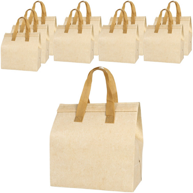 웰롯 예쁜 보냉파우치, 베이지, 10개