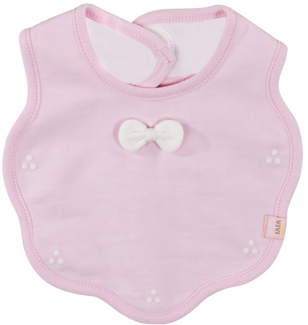 vivibaby 俏妞花型圍兜, 1個, 1個裝, 粉色