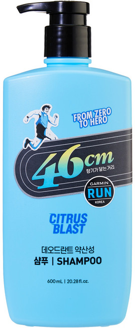 엘라스틴 46센티미터 두취솔루션 약산성 데오드란트 청소년 샴푸 시트러스 블라스트향, 600ml, 1개