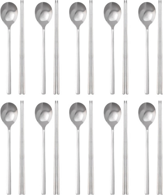 라온누리 베이직 한식 수저세트, 숟가락 10p + 젓가락 10p, 10세트