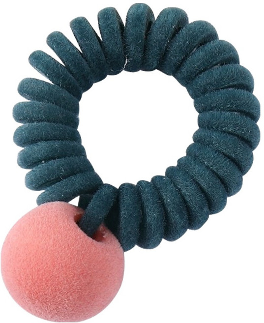 자국남지않는 방울 코튼 스프링 전화선 헤어끈