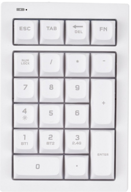 지클릭커 오피스프로 사일런스M 무선 넘버 키패드, White, NK21, 제조사축