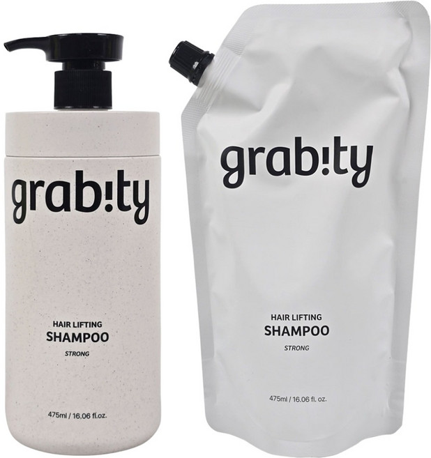 그래비티 헤어리프팅 샴푸 스트롱 본품 475ml + 리필 475ml 세트, 1세트