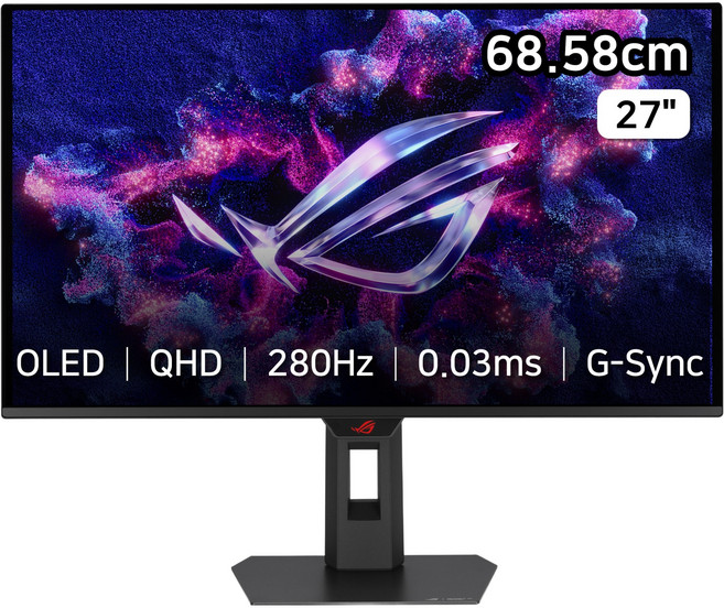 에이수스 QHD ROG STRIX OLED 게이밍 모니터, 68.58cm, ROG STRIX OLED XG27ACDMS