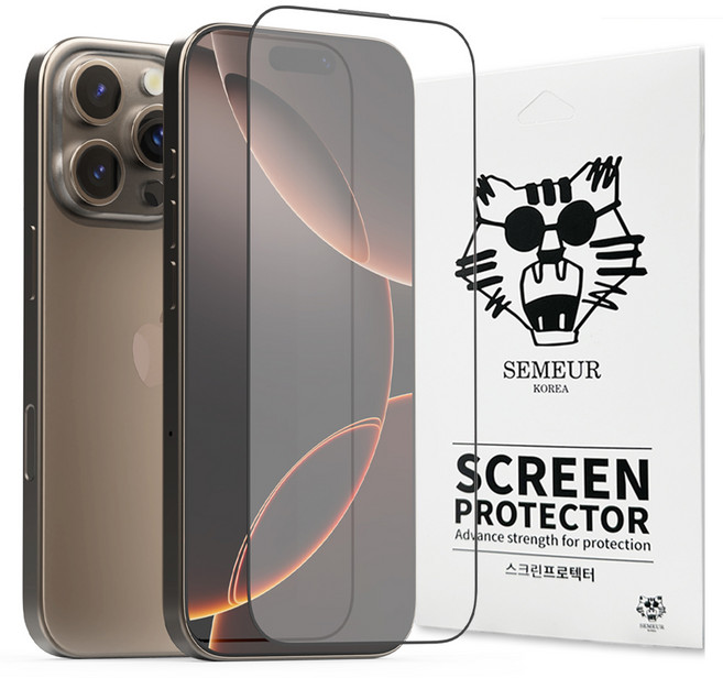 케이스퍼시픽 타이탄 풀커버 강화유리 휴대폰 액정보호필름 세트, 1세트