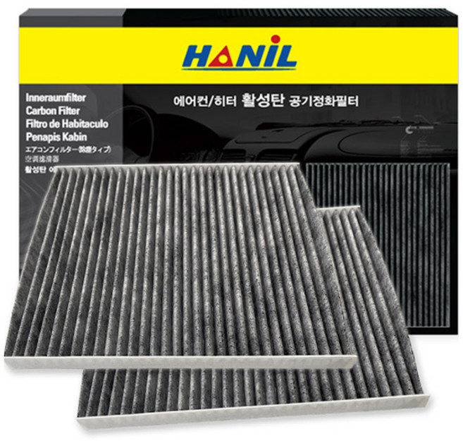한일 활성탄 자동차 에어컨필터, c186, 2개