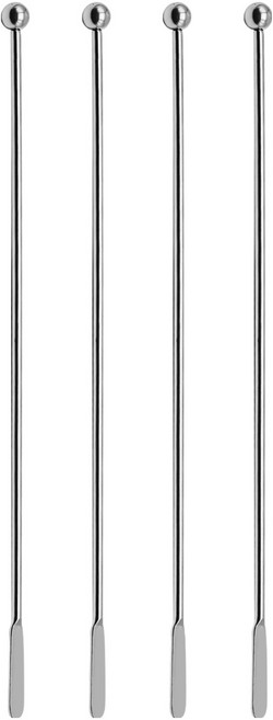 발룬피니 스텐 304 다용도 머들러 스틱, 실버, 4개