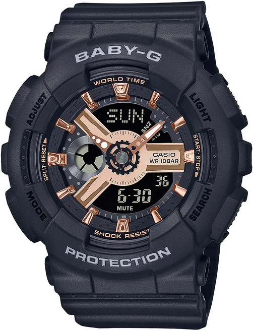 CASIO 卡西歐 BABY-G 人氣款街頭潮流雙顯錶 BA-110XRG-1A
