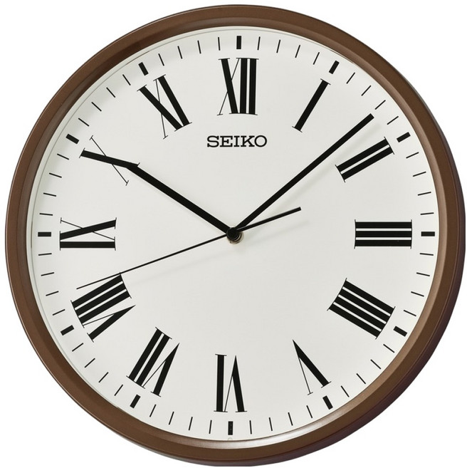 SEIKO 精工 壁鐘 QHA009B, 棕色 + 白色